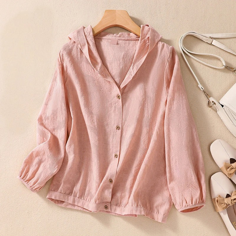 Miri Lightweight Linen Hoodie