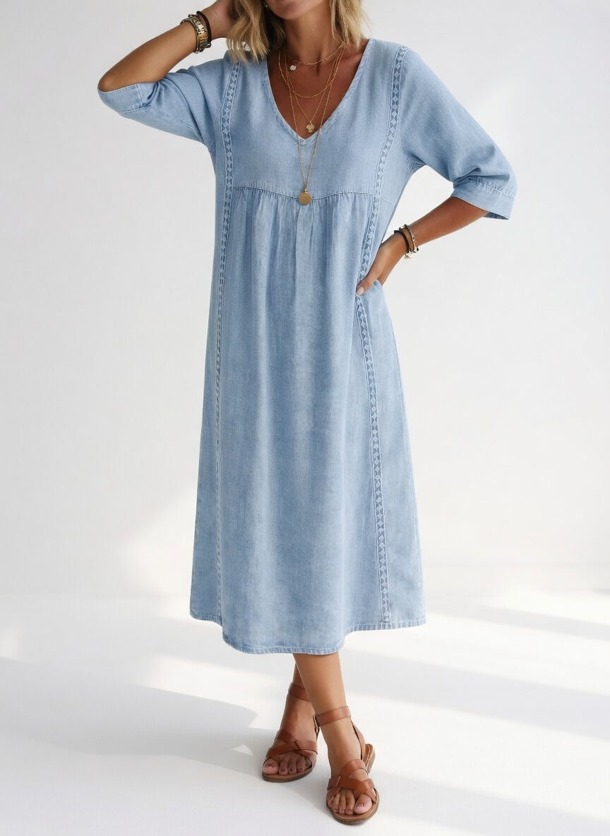 Lioréa Elegant Flowy Midi Dress