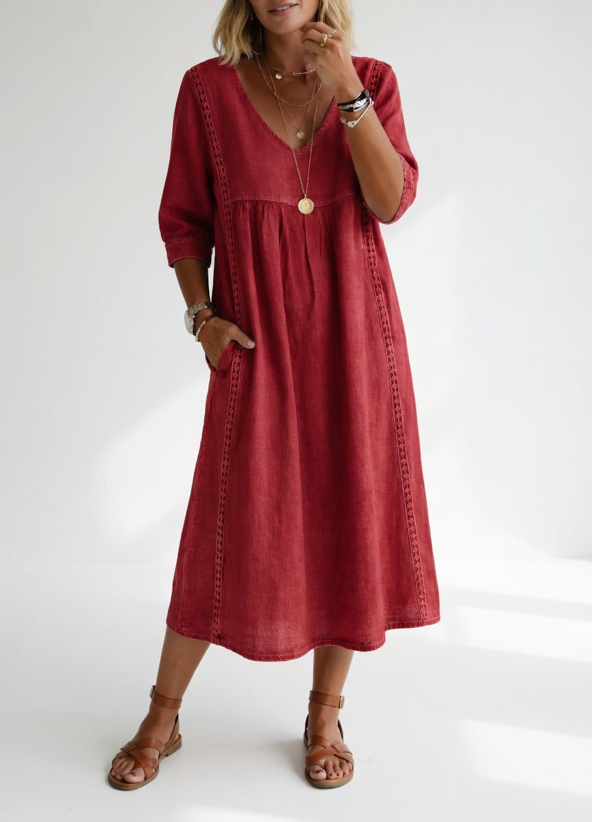 Lioréa Elegant Flowy Midi Dress