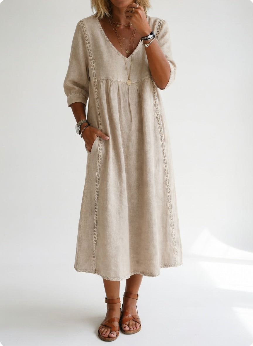 Lioréa Elegant Flowy Midi Dress