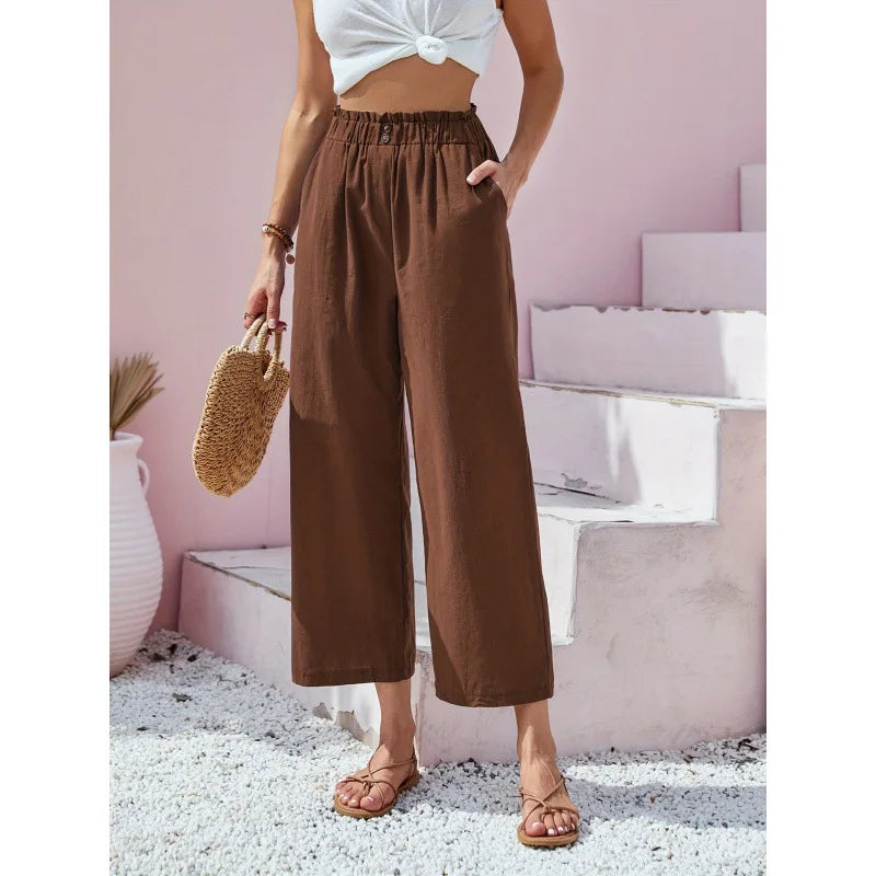 Soléa Linen-Cotton Summer Pants