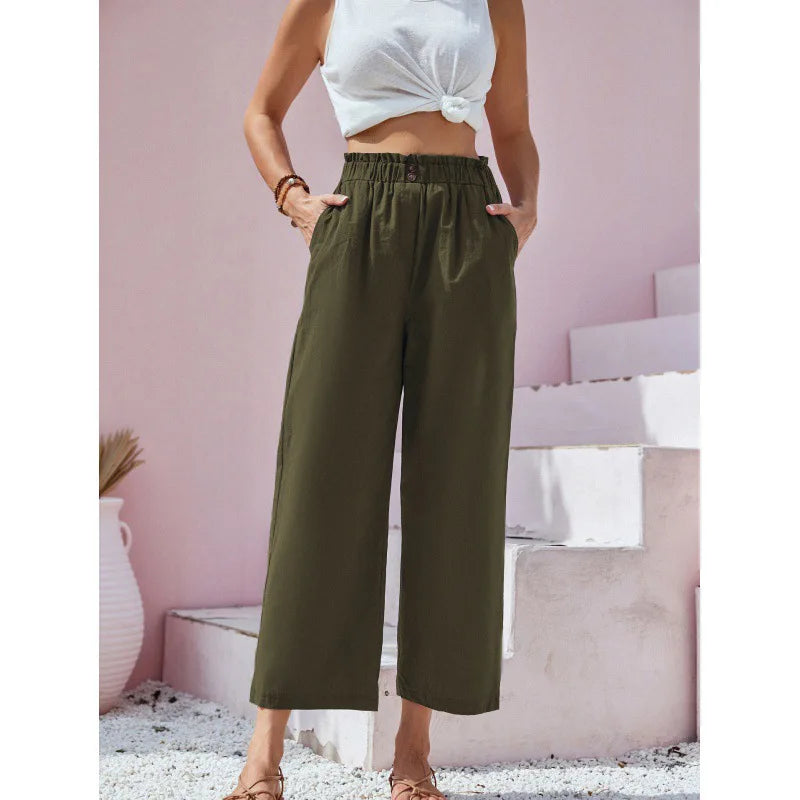 Soléa Linen-Cotton Summer Pants