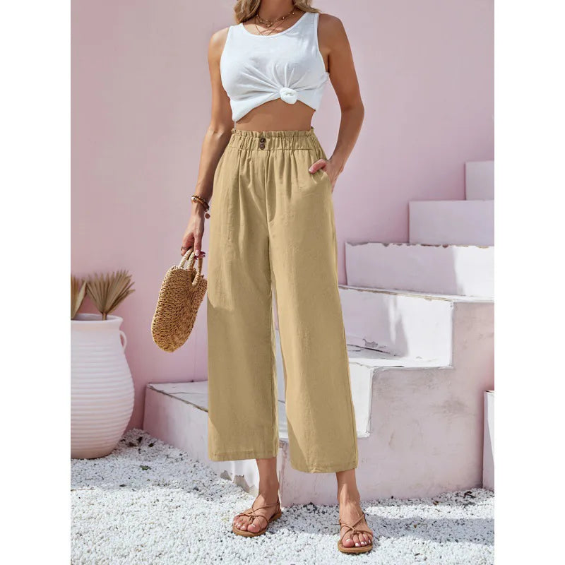 Soléa Linen-Cotton Summer Pants