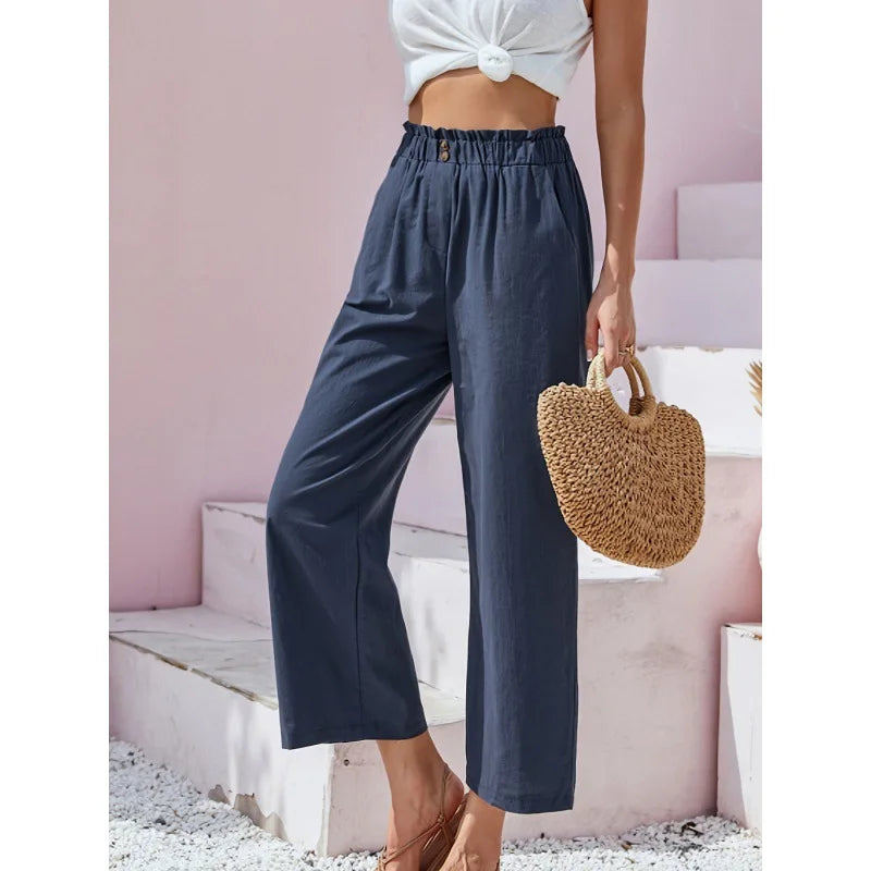 Soléa Linen-Cotton Summer Pants