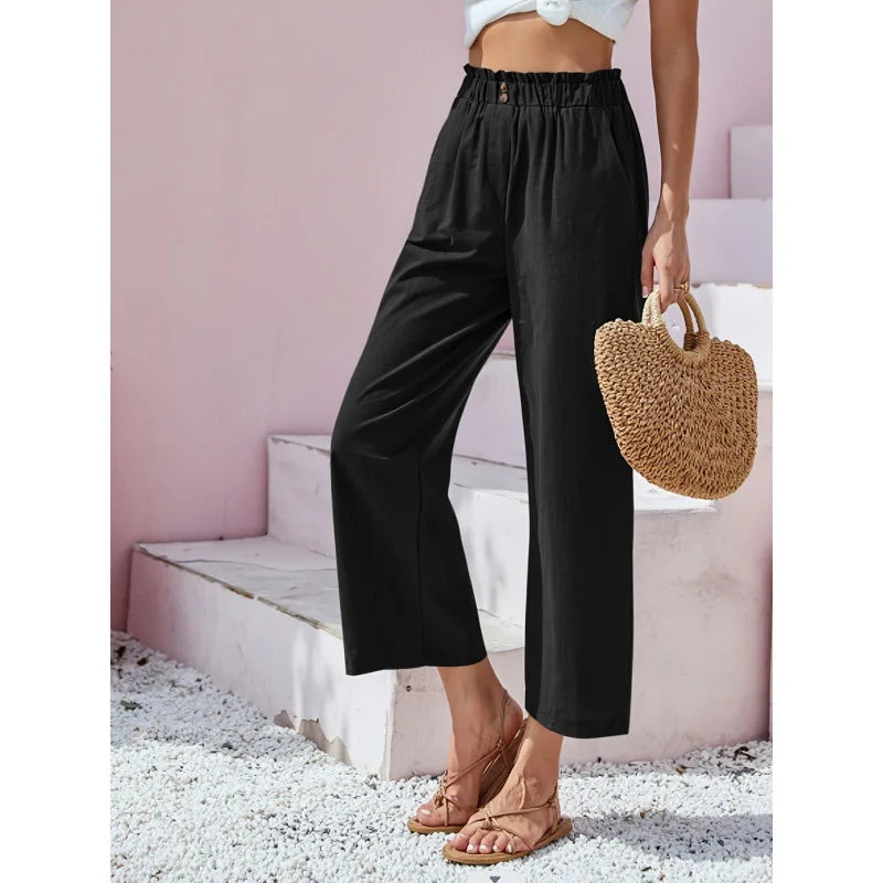 Soléa Linen-Cotton Summer Pants