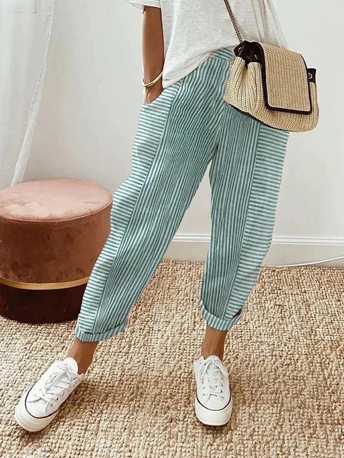 Jade Striped Pants