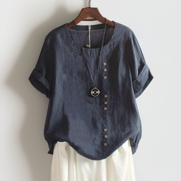 Isla Chic Button-Detail Tee