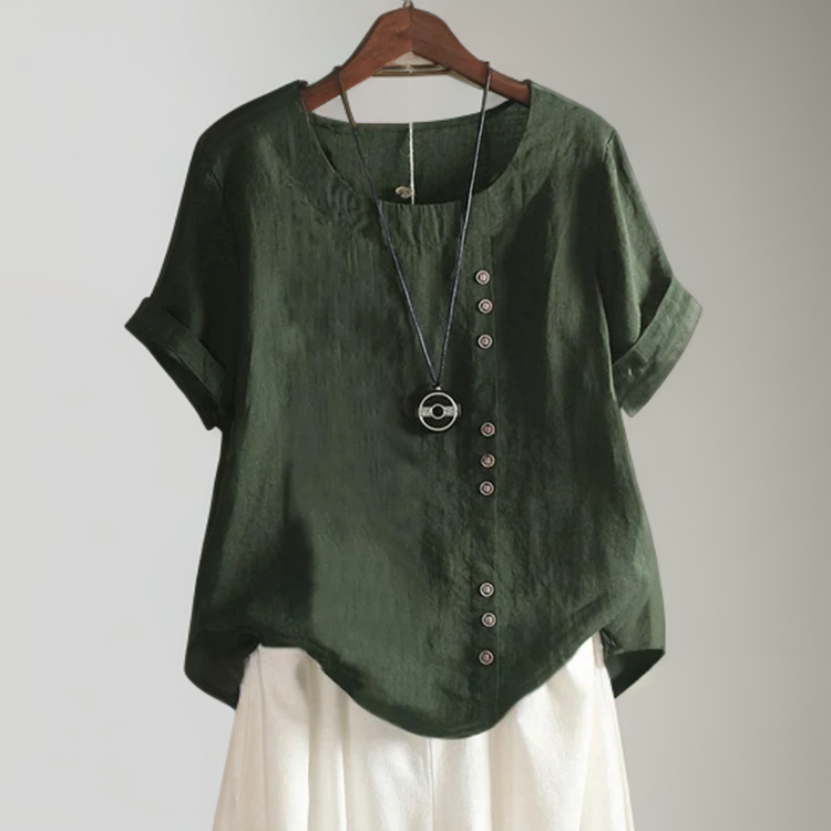 Isla Chic Button-Detail Tee