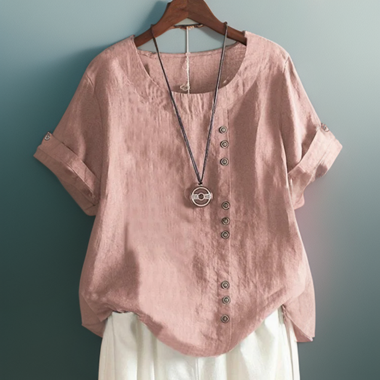 Isla Chic Button-Detail Tee