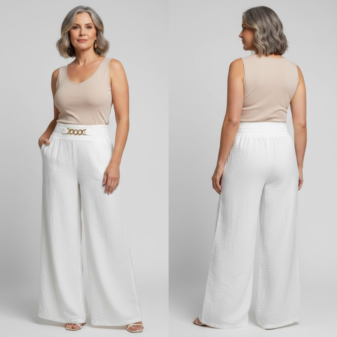 Évelyne Sculpting High-Waisted Wide-Leg Pants