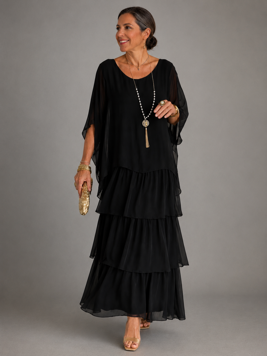 Lara Elegant Flowy Maxi Dress