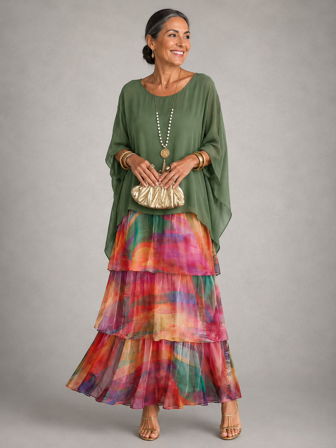 Lara Elegant Flowy Maxi Dress