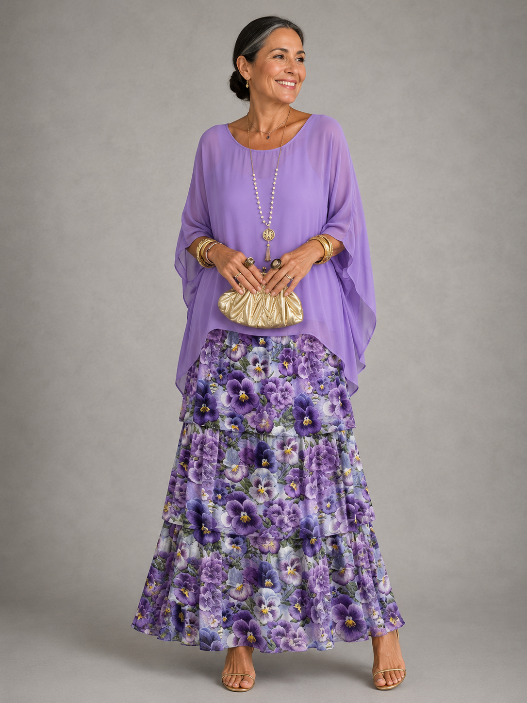 Lara Elegant Flowy Maxi Dress