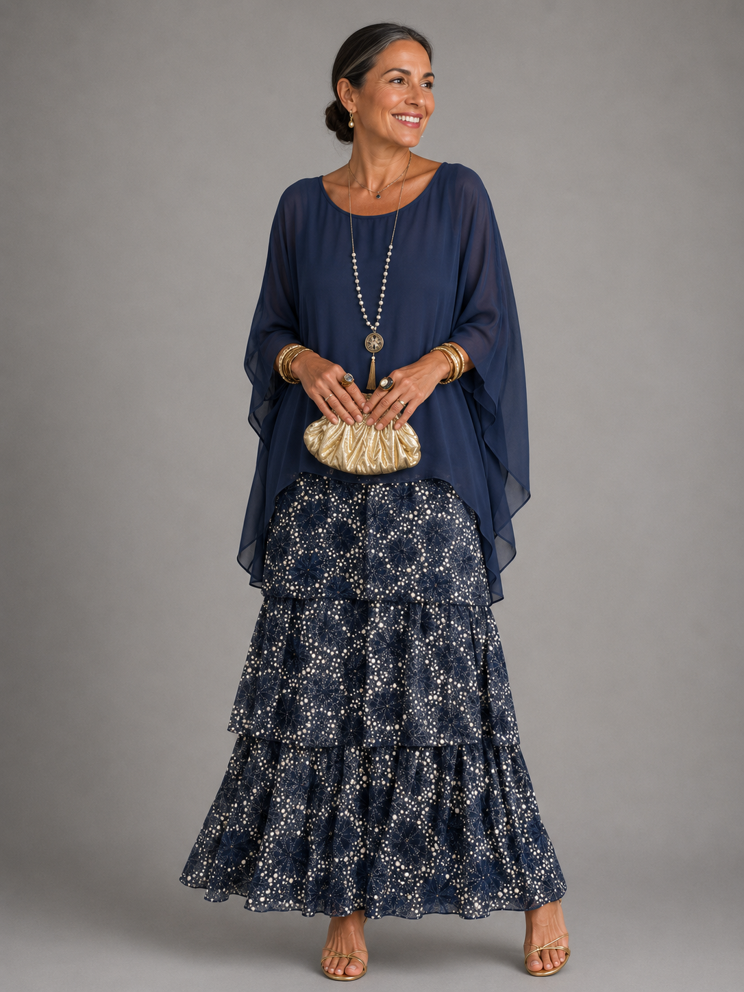 Lara Elegant Flowy Maxi Dress
