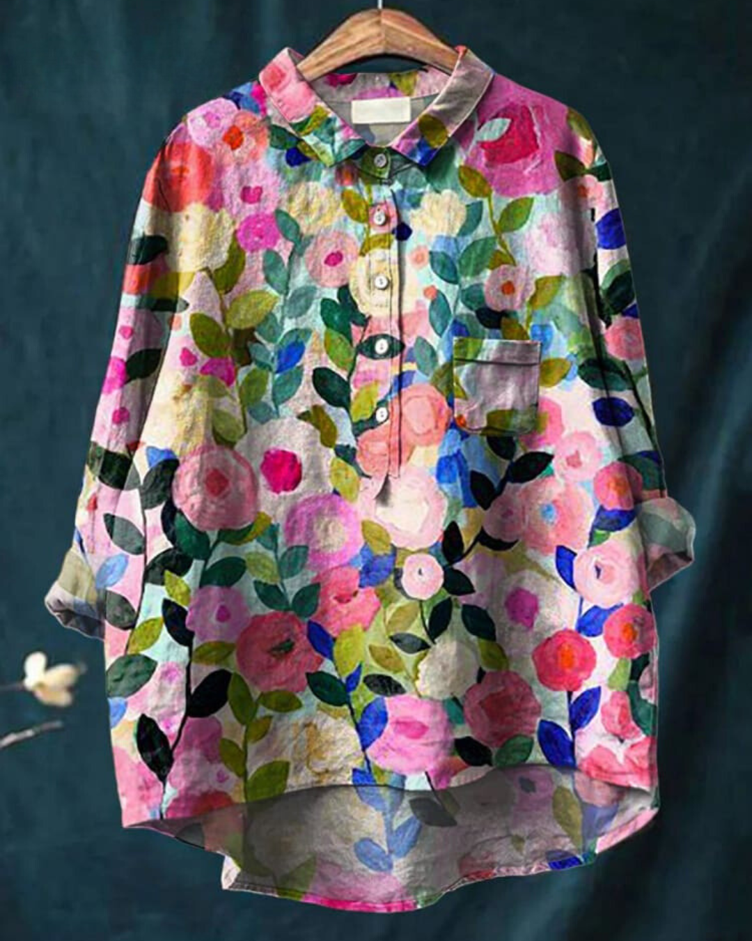 Lila Elegant Floral Blouse