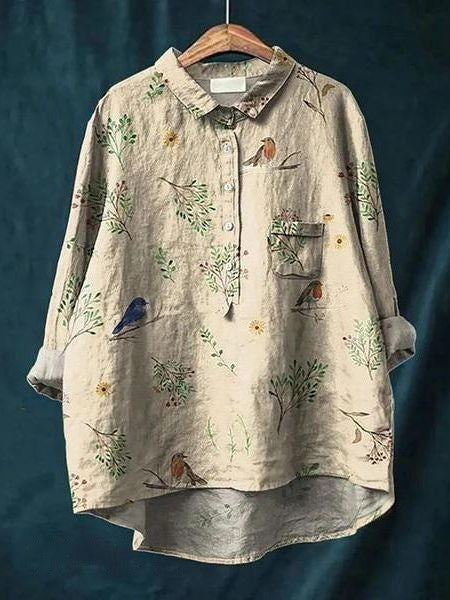 Lila Elegant Floral Blouse