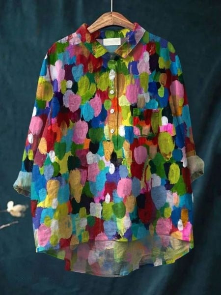 Lila Elegant Floral Blouse