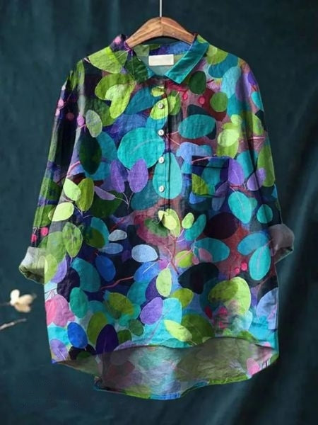 Lila Elegant Floral Blouse