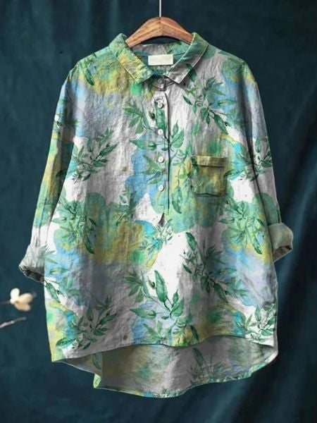 Lila Elegant Floral Blouse