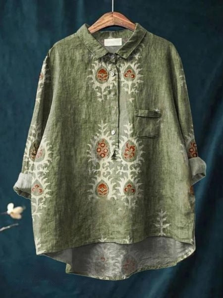 Lila Elegant Floral Blouse