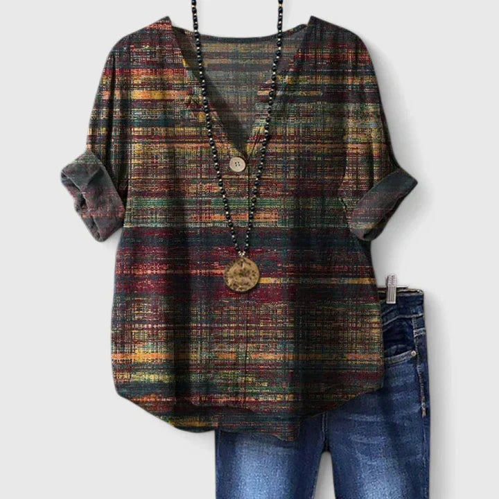 Kristina Elegant Print Blouse