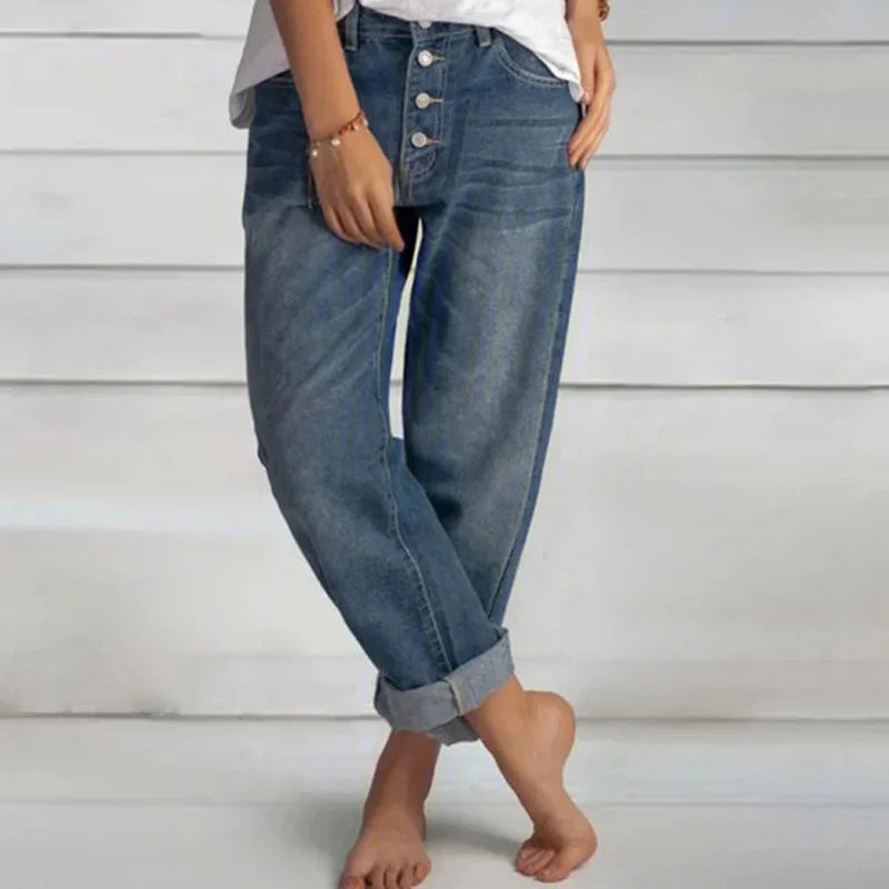 Tove Relaxed Elastic-Waist Jeans