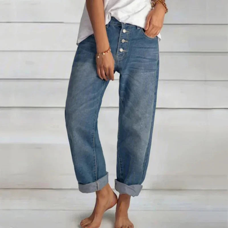 Tove Relaxed Elastic-Waist Jeans