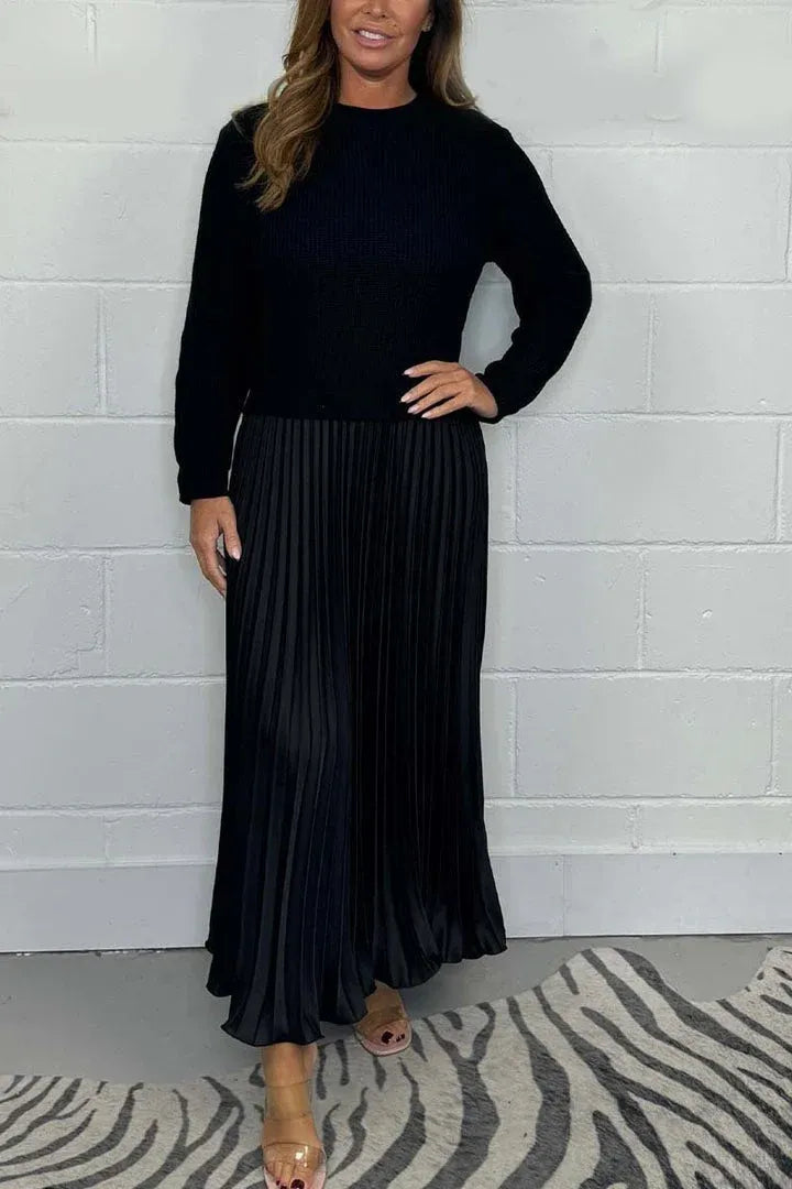 Claudia Elegant Pleated Dress
