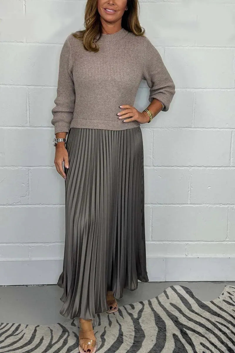 Claudia Elegant Pleated Dress