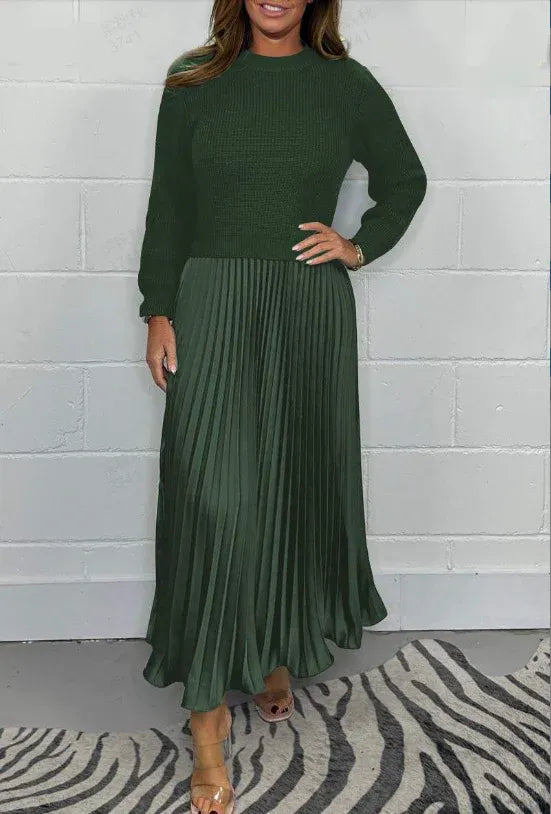 Claudia Elegant Pleated Dress