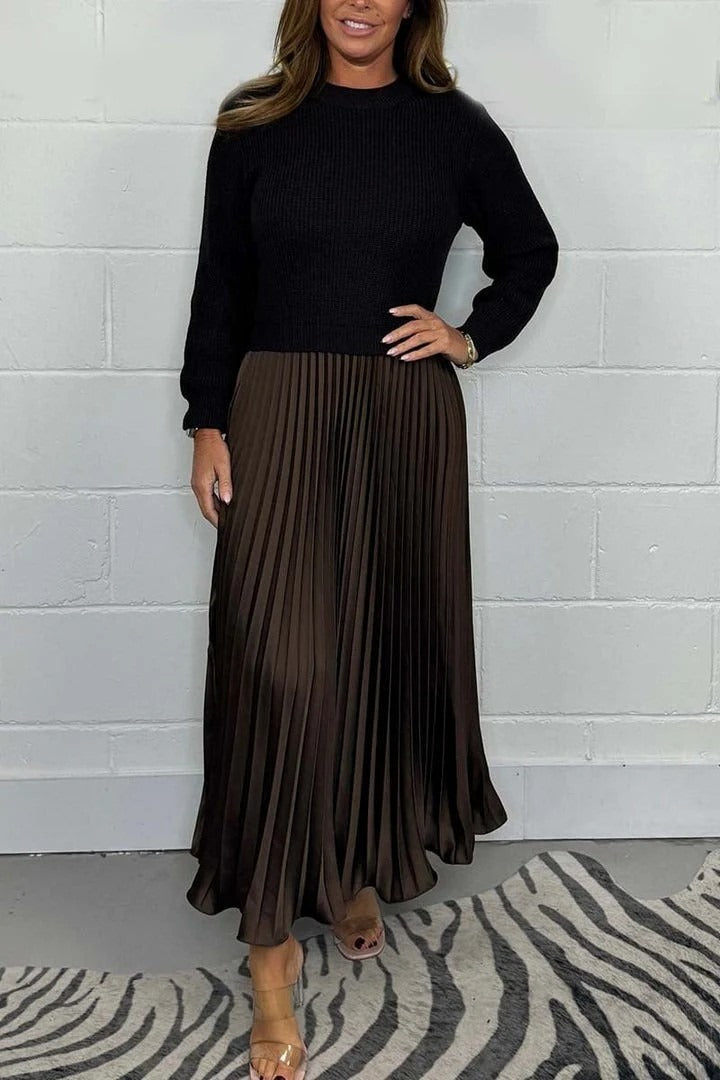 Claudia Elegant Pleated Dress