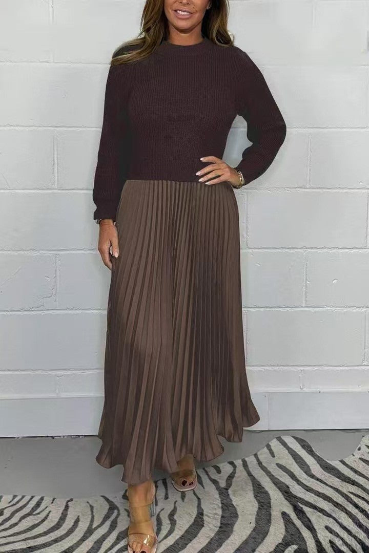 Claudia Elegant Pleated Dress