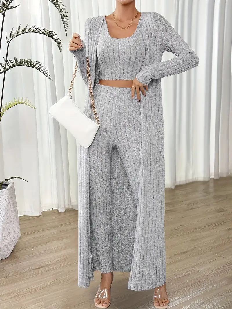 Solène Chic Ribbed Set