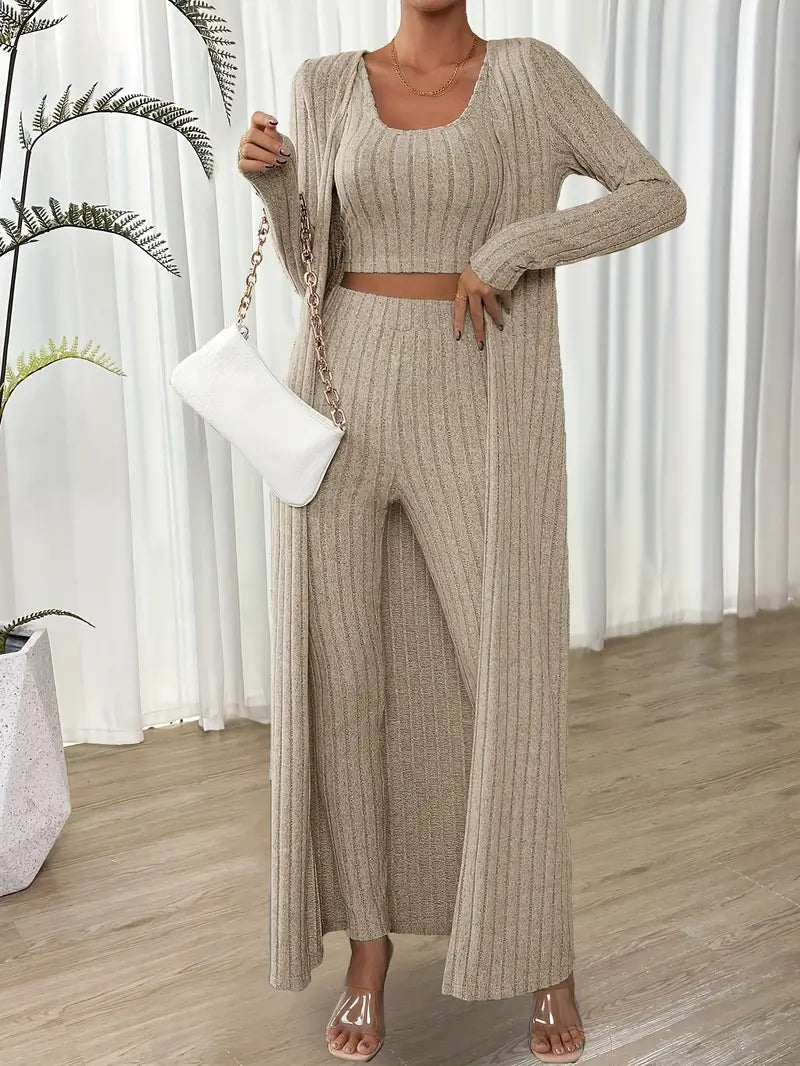 Solène Chic Ribbed Set