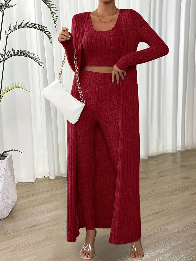 Solène Chic Ribbed Set