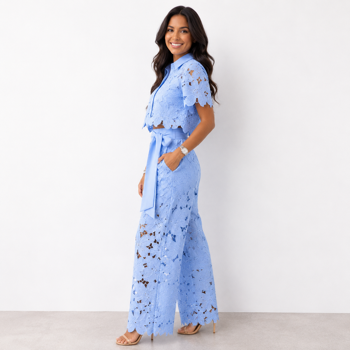 Isabela Two-Piece Broderie Anglaise Set