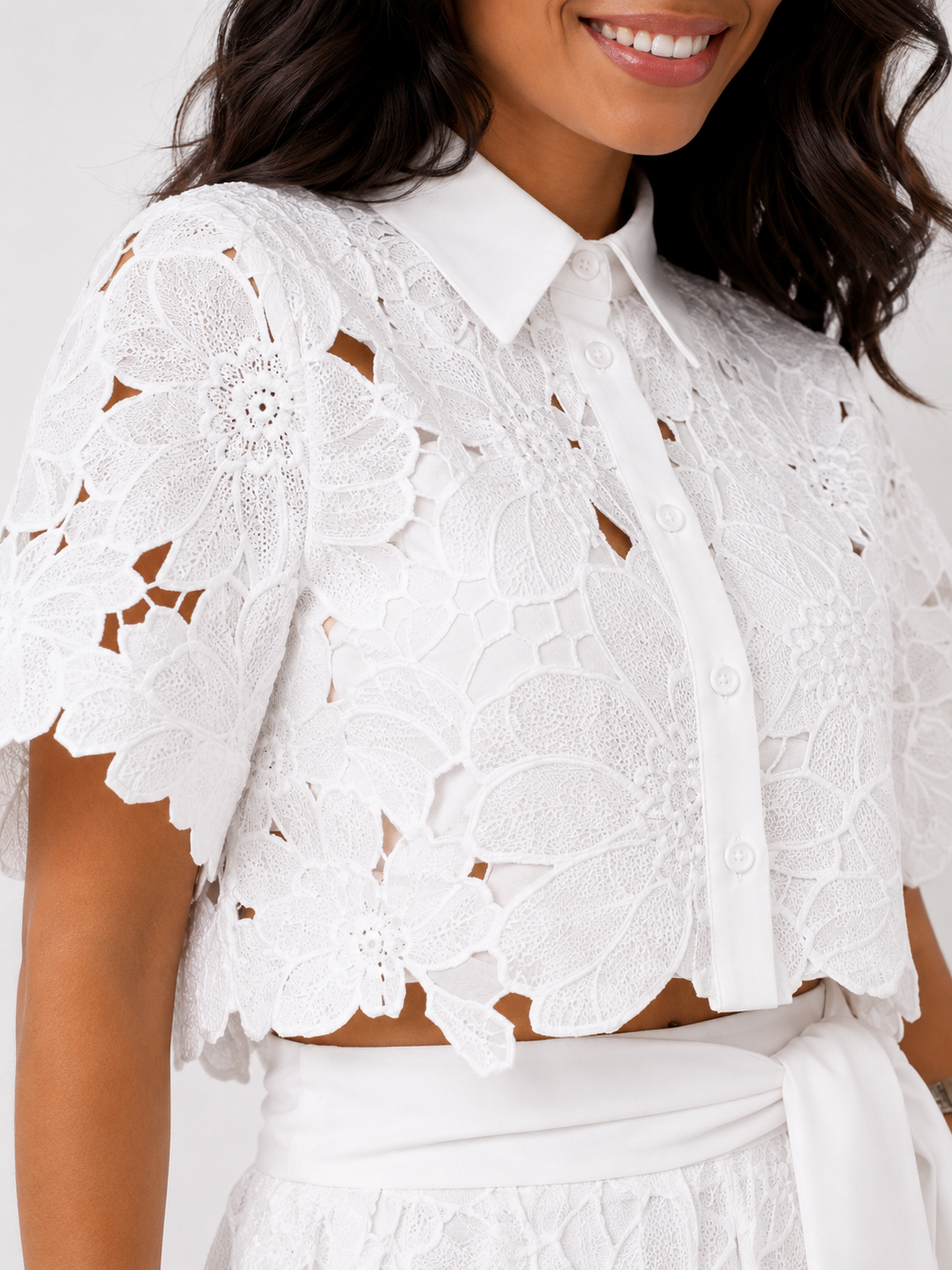 Isabela Two-Piece Broderie Anglaise Set