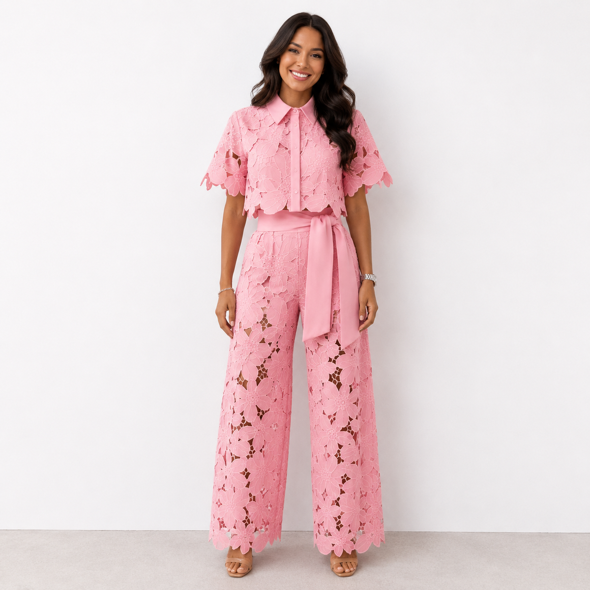 Isabela Two-Piece Broderie Anglaise Set