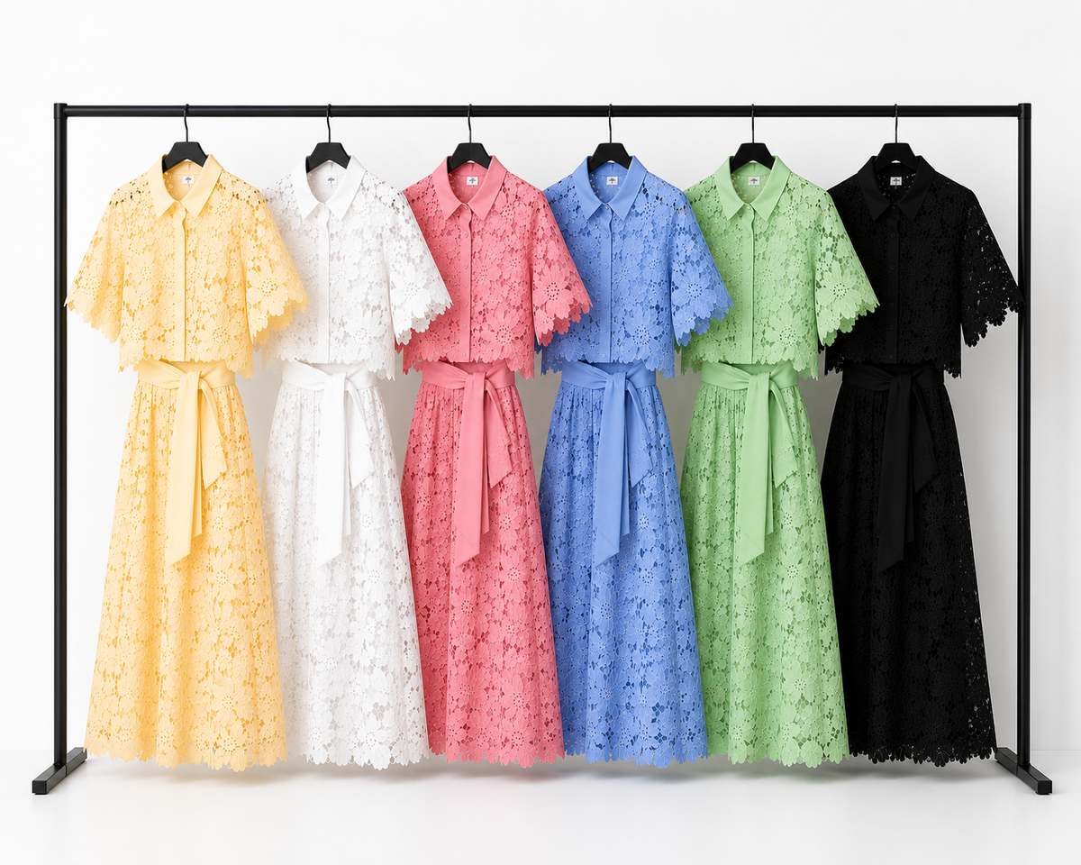 Isabela Two-Piece Broderie Anglaise Set