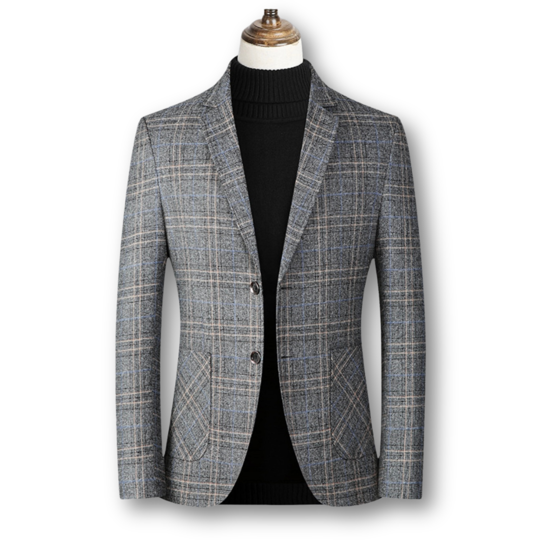 Danoir Paris Elegant Check Blazer
