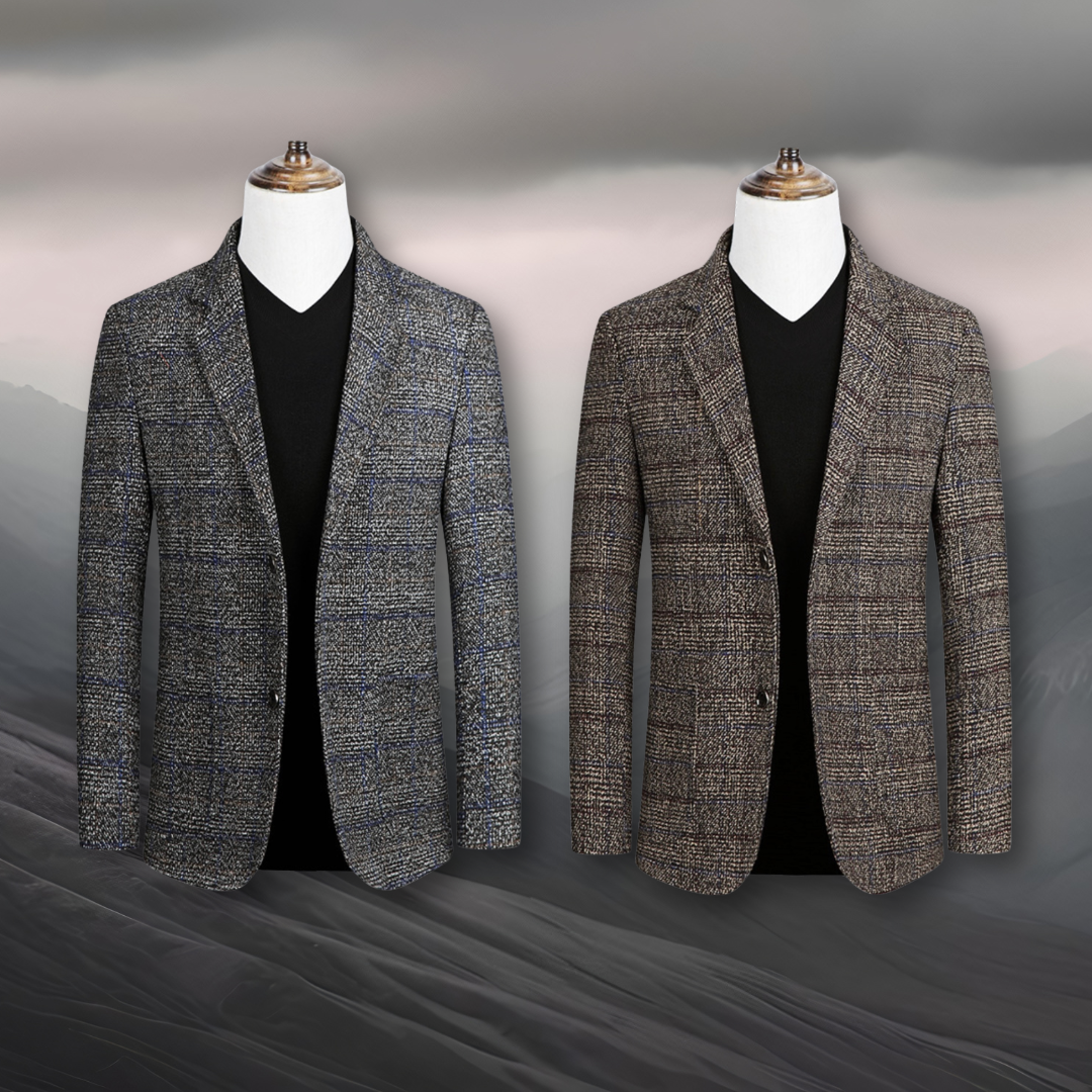 Danoir Paris Elegant Check Blazer
