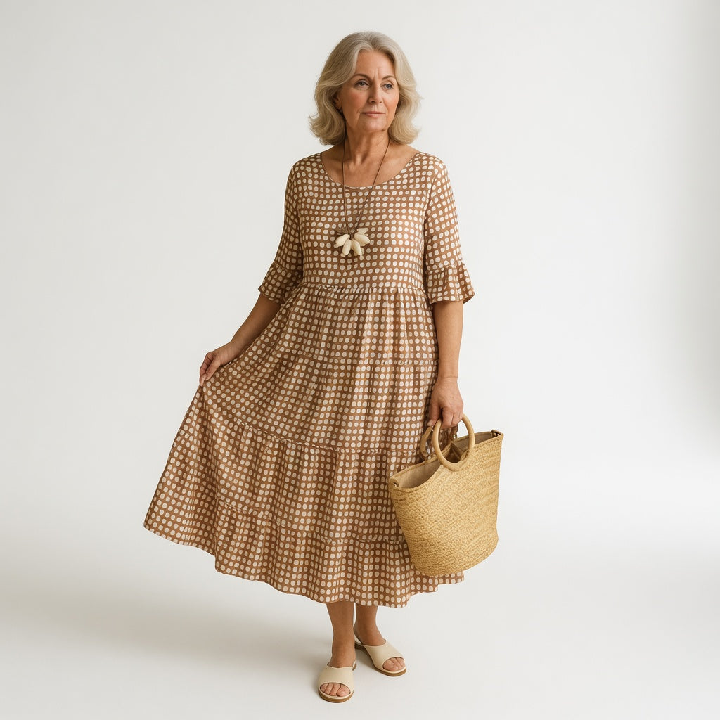 Noémie Elegant Flowy Midi Dress