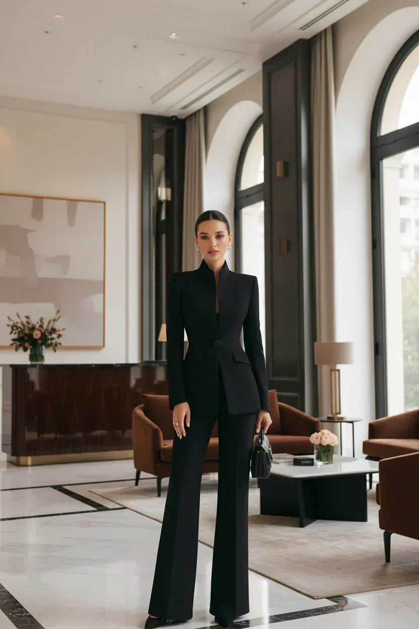 Gia Blazer & Palazzo Pants Set