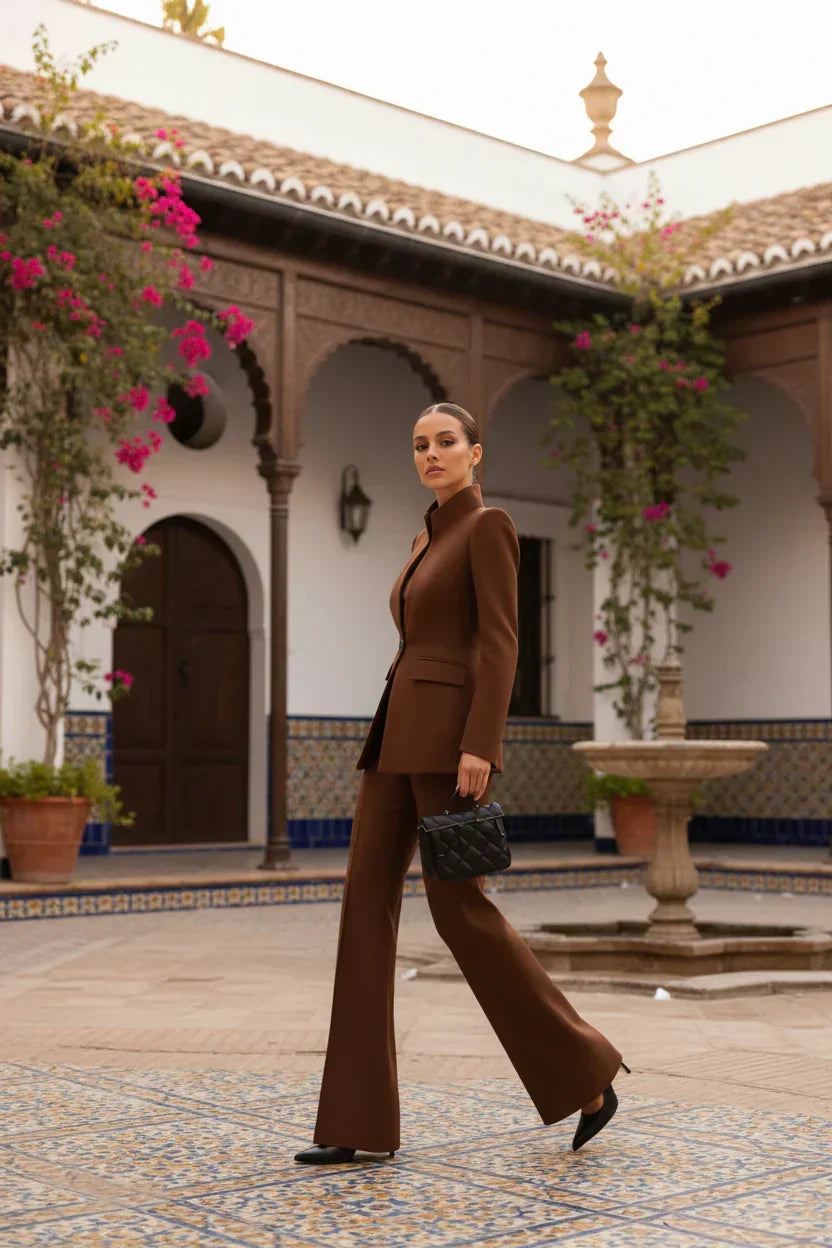 Gia Blazer & Palazzo Pants Set