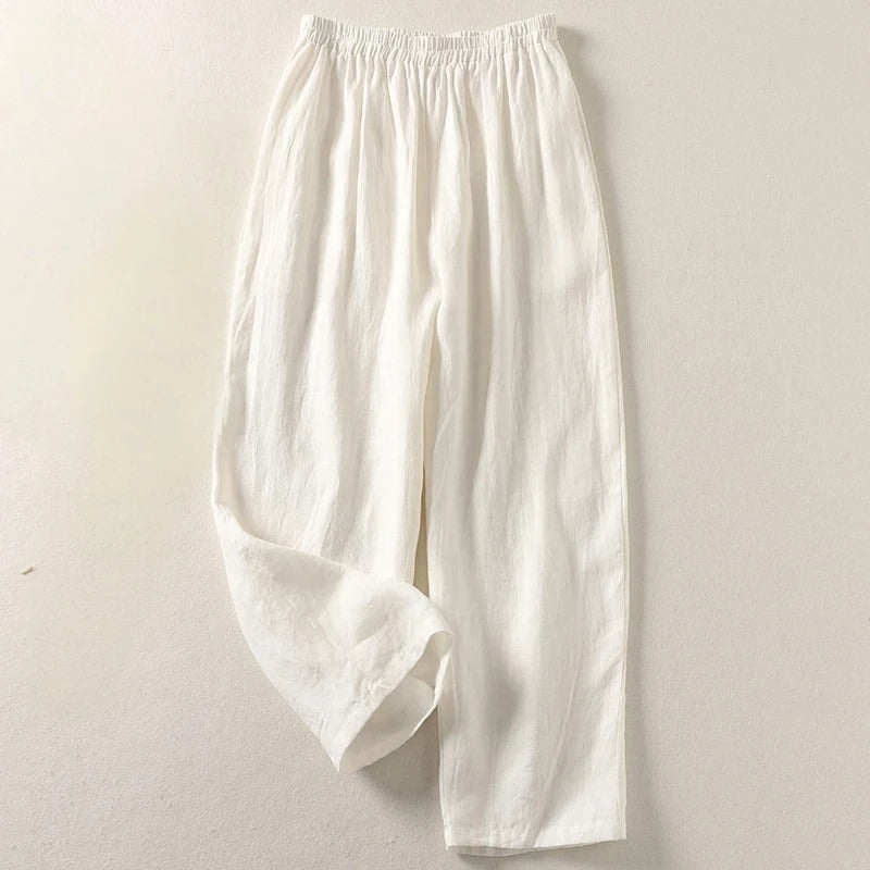 Amalia Flowy Cotton & Linen Pants
