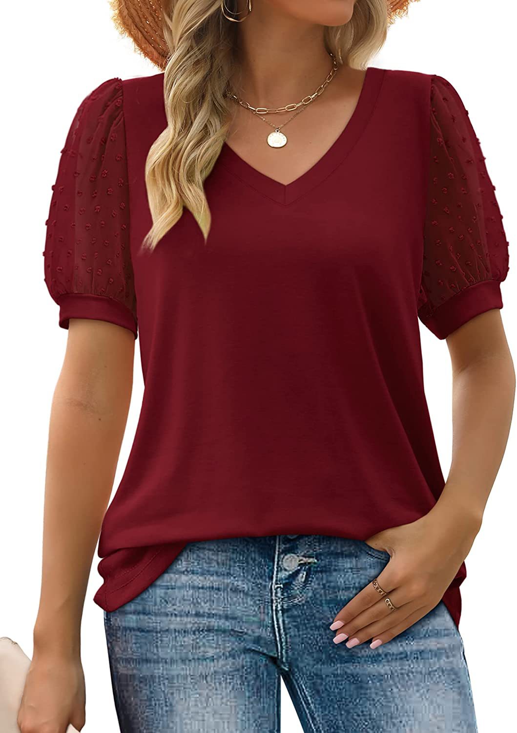 Élise Casual V-Neck Top