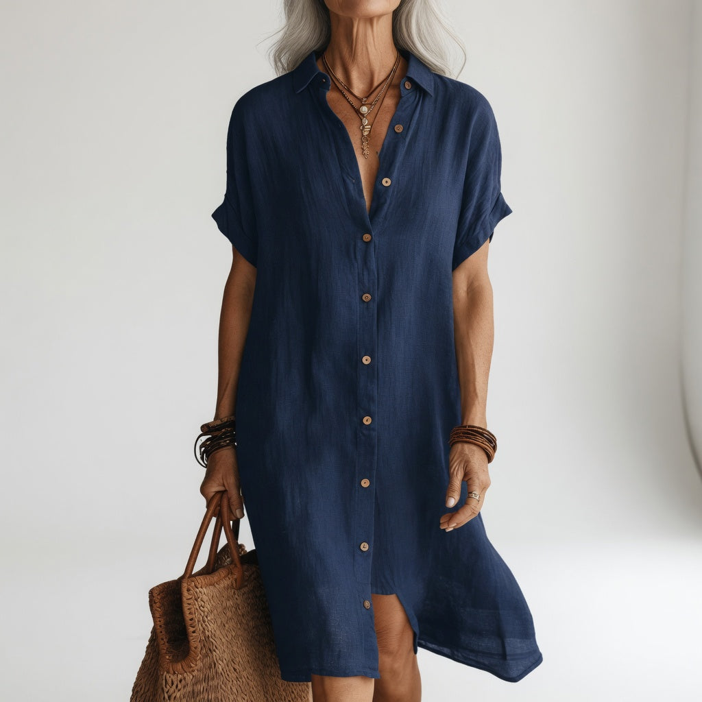 Timéa Breathable Midi Shirt Dress