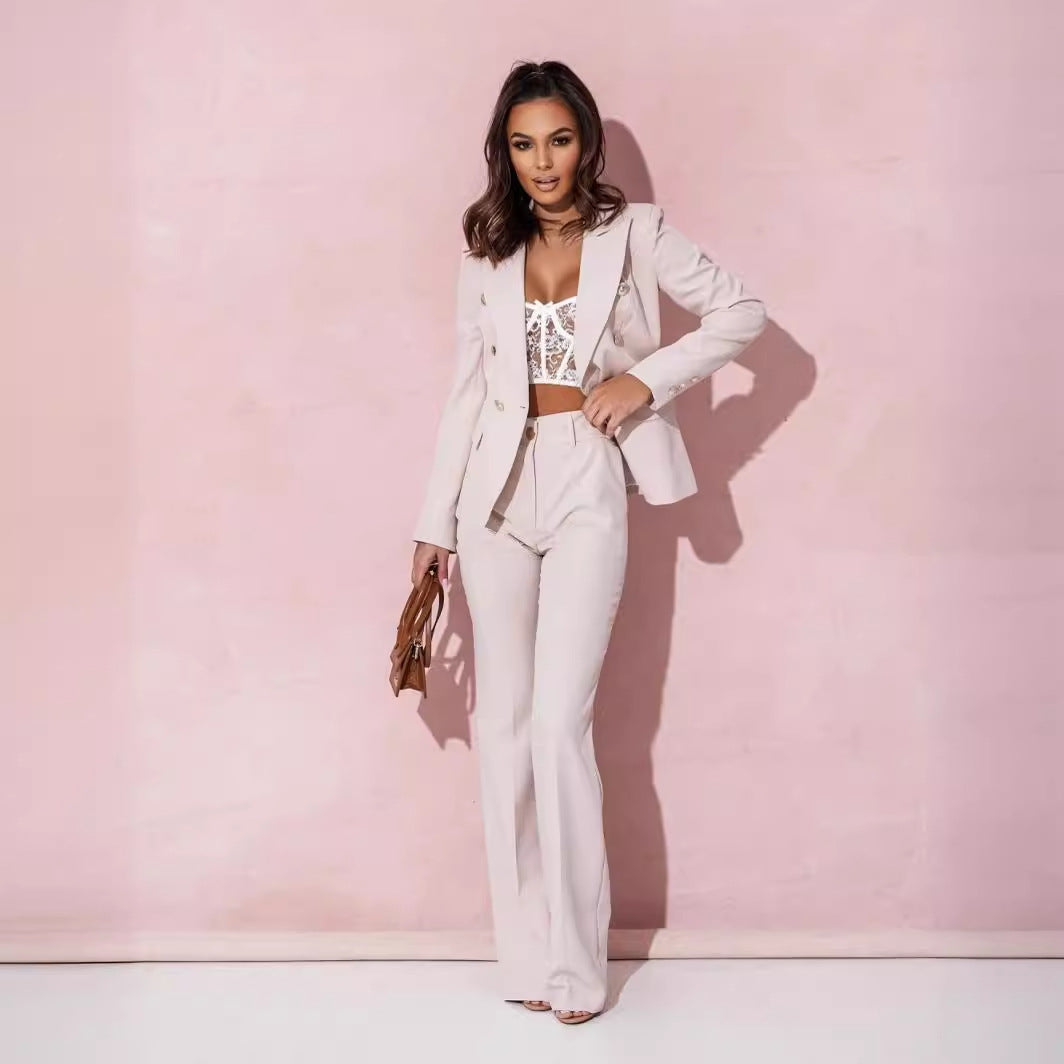 Elvire Elegant Double-Breasted Suit