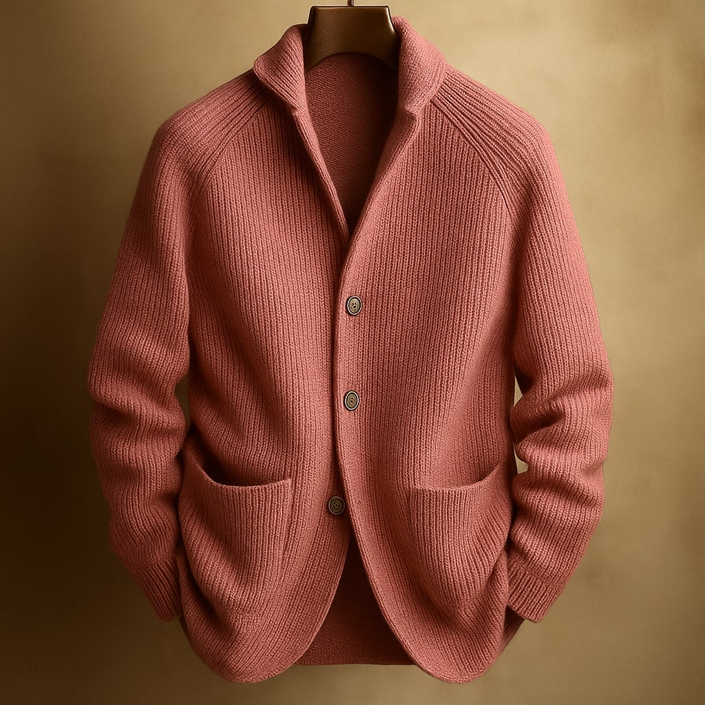 Danoir Paris Men's Knitted Wool Cardigan