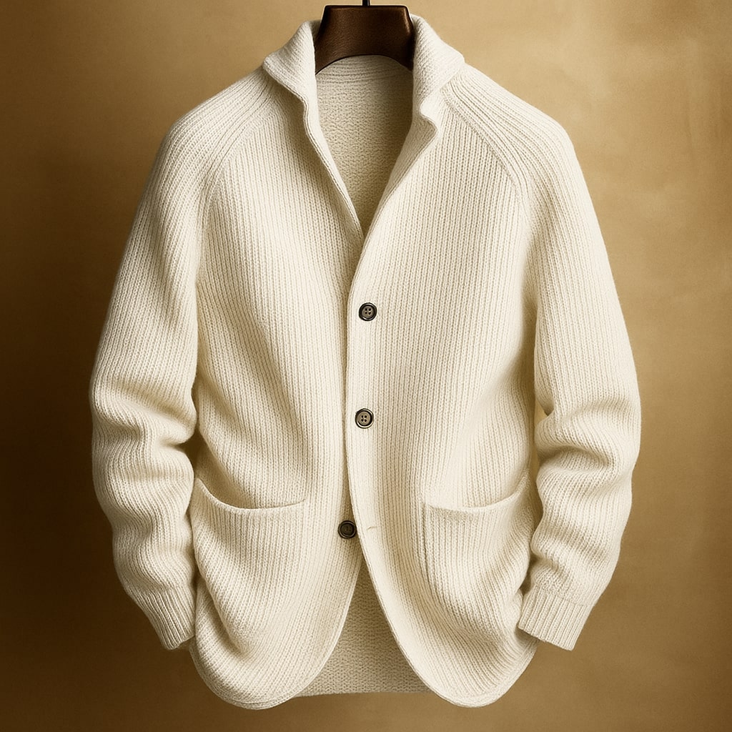 Danoir Paris Men's Knitted Wool Cardigan